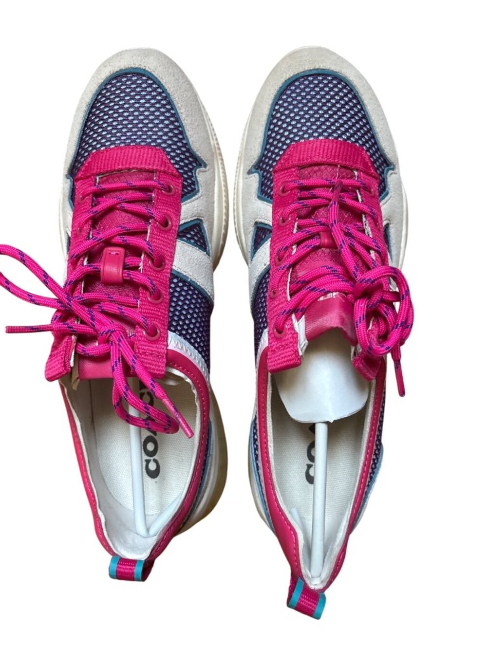 Coach Athleisure Sneakers Suede With Mesh Panels Womens Size 10 New W/ Box - Picture 3 of 8